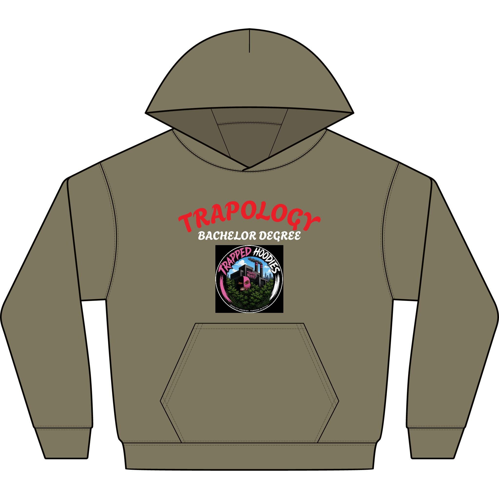 Heavyweight TRAPPED Hooded Sweatshirt