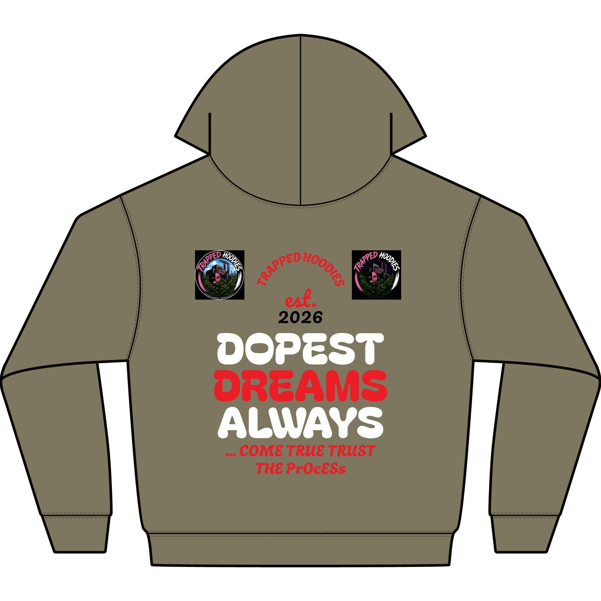 Heavyweight TRAPPED Hooded Sweatshirt
