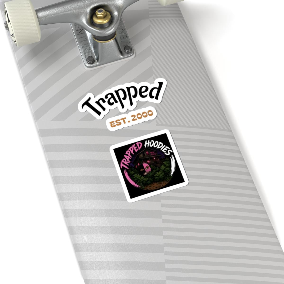 Trapped Hoodies Vinyl Stickers (Est. 2000) – Custom Shape Decals