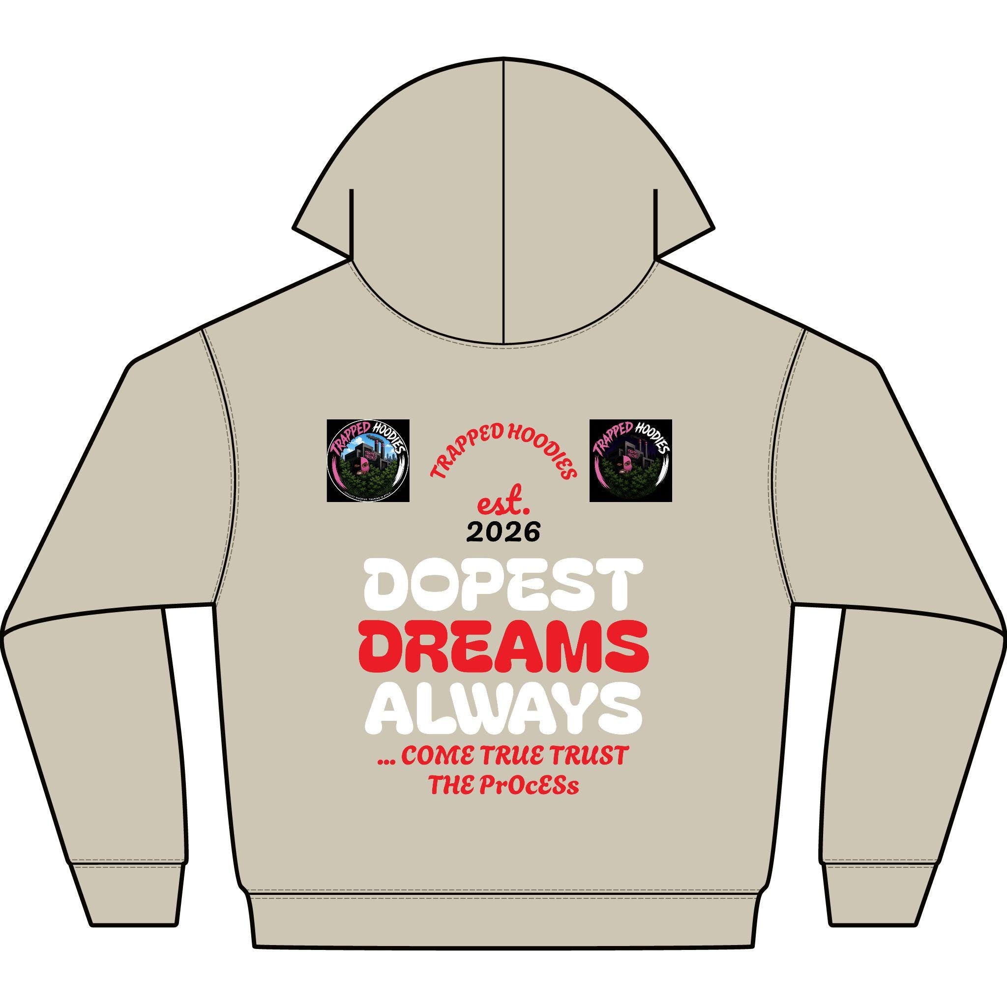 Heavyweight TRAPPED Hooded Sweatshirt